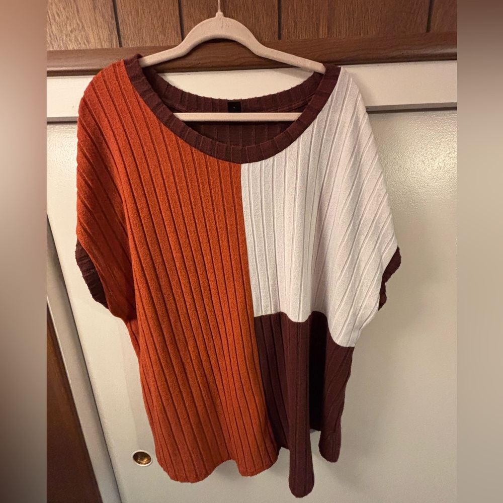 Colorblock Ribbed Knit Top